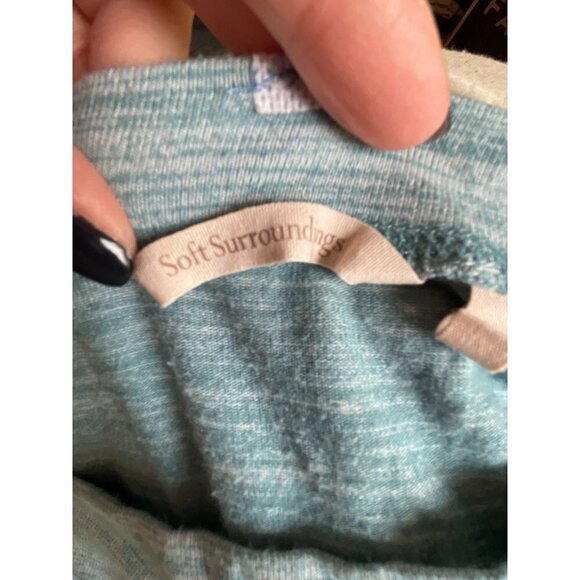 Soft Surroundings Eleve Tunic Top Pullover Long Sleeve Heathered Green Sz XS - Picture 6 of 11